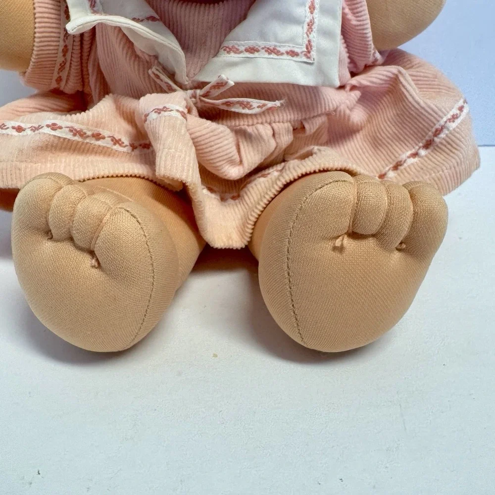 Vtg Russ Berrie Baby Girl Troll Pink Hair Blue Eyes Dress‎ Plush Doll Toy 12